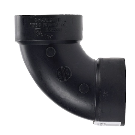 Charlotte Pipe And Foundry Charlotte Pipe 1-1/2 in. Hub X 1-1/2 in. D Hub ABS 90 Degree Elbow ABS003000600